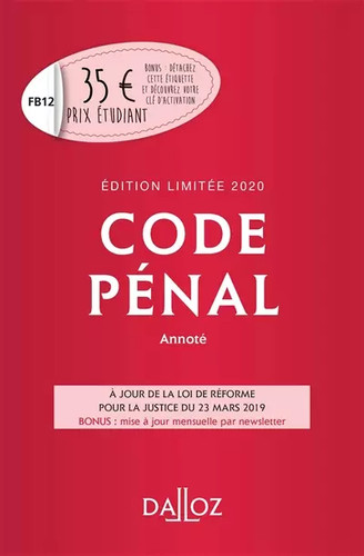 Code pénal 2020 annoté