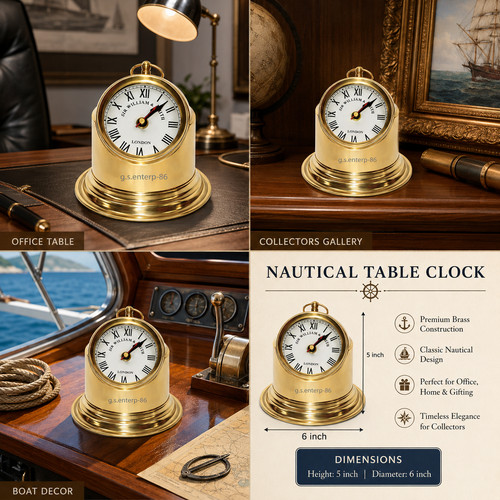 Horloge marine vintage bureau