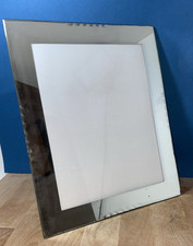 Ancien grand cadre photo bord miroir verre biseauté taillé Année 40-50