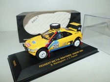 PEUGEOT 405 T16 RALLYE A DAKAR 1990 WALDEGAARD IXO RAC042 1:43 2ème
