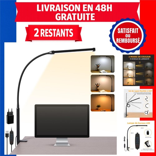 Lampe bureau led pince - led, à