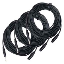 3x 20m Micro Femelle XLR 3pin