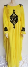 Abaya rode de dubai farasha jaune tenue orientale