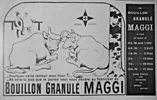 PUBLICITÉ DE PRESSE 1908 BOUILLON GRANULÉ MAGGI - VACHE
