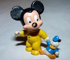 ANCIENNE FIGURINE  DISNEY / MICKEY BEBE ET DONALD BEBE BULLYLAND