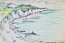 Claude VIETHO - Dessin original - Feutres - Pourville