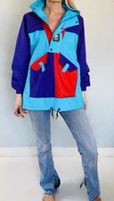 Blouson pull coupe-vent nylon KWAY 2000 Vintage 90s - Taille XS Coupe oversize