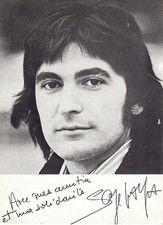 Carte Postale Postcard Chanteur SERGE LAMA avec Autographe