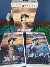 Coffret VHS Sauvez Willy 1 + 2 - Cassette Vidéo FR - Cinéma Famille