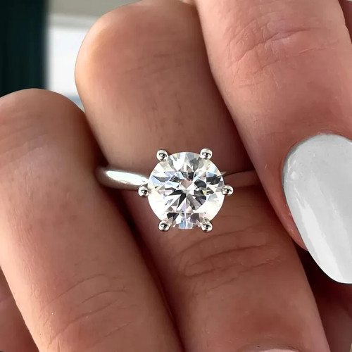 Rare bague solitaire - rare, diamant
