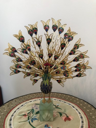 Cloisonne figurine statuette - figurine,