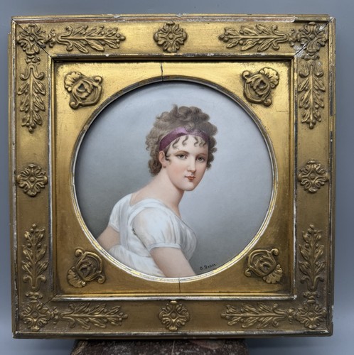 French hand painted portrait - hand,