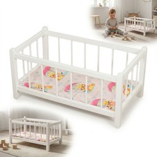 Lit poupée bois blanc +