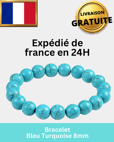 Bracelet turquoise pierre - turquoise,