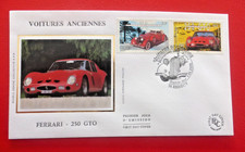 ENVELOPPE FDC  SUR SOIE  1er jour : 2000  VOITURES ANCIENNES  FERRARI250 GTO
