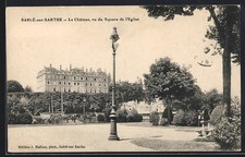 CPA Sablé-sur-Sarthe, Le Château vu du Square de l´Église 