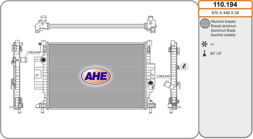 Radiateur ford kuga - ii, 2.0