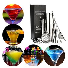 8pcs Cocktail Shaker Home Bar Set Kit D'outils De Barman En Acier Inoxydable