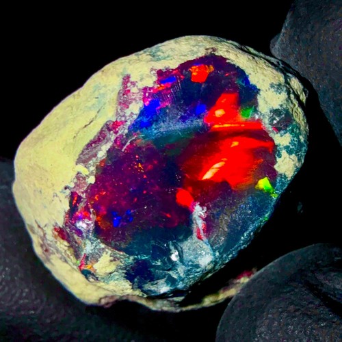éthiopie opale noire brute - opale,