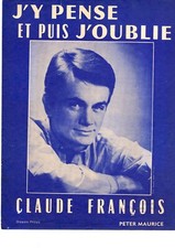 CLAUDE FRANCOIS partition J'Y PENSE ET PUIS J'OUBLIE