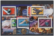 Madagascar 1987 Comète de Halley Comet Espace Mi. Bl. 43-48