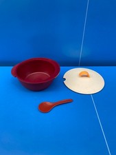 soupière plat Saladier iso duo TUPPERWARE 2 LITRES BORDEAUX BEIGE Comme Neuf