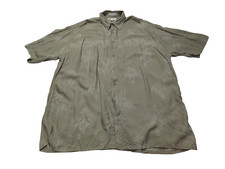 Chemise hawaïenne soie Pierre Cardin manches courtes taille XL #553 hawaienne