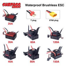SURPASSHOBBY ESC 150A 80A 120A 35A 45A 60A Waterproof for 1/8 1/10 1/12 RC Car