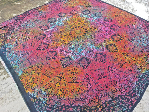 éléphants mandala couvre lit - Éléphants,