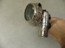 Antique HEADLIGHT CARBIDE Search-Light Bicycle Lamp luxor VINTAGE ACETYLENE 
