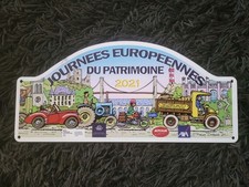 PLAQUE DE RALLYE PLASTIQUE JOURNÉES EUROPÉENNES DU PATRIMOINE 2021