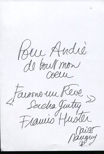 Belle carte autographe - autographe, signee