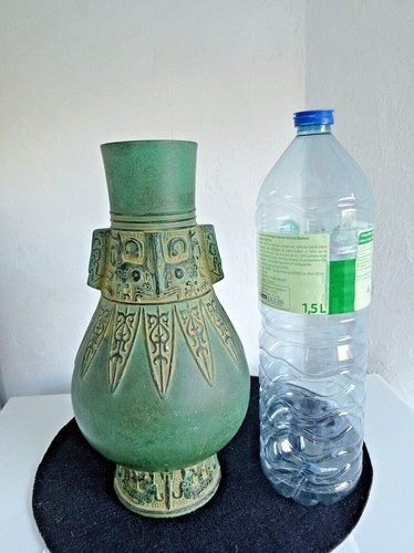 Vase bronze patine - patine, verte