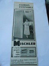 Publicité Advertising  1966  Décorama Mischler cloison extensible Old Print