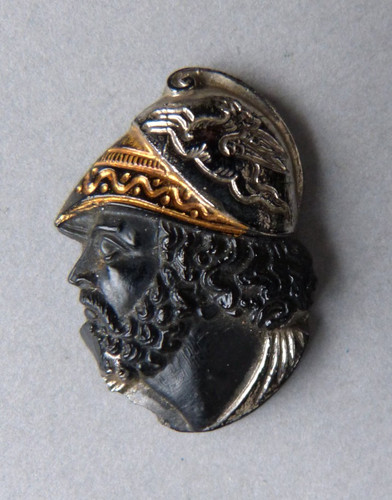 Homme casqué camée verre - homme,