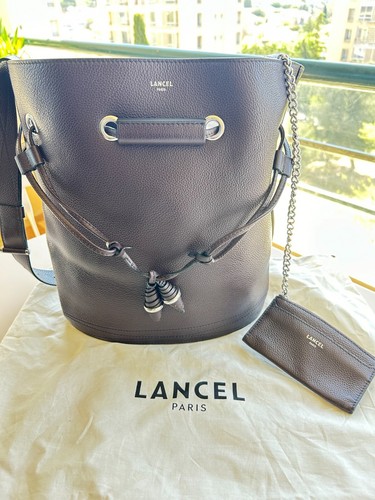 Sac seau lancel cuir marron - seau,