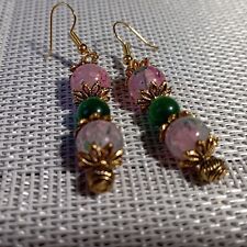 boucles     d oreilles   perles de murano perles œil de chat