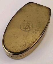 Ancien Vintage Poudrier a Miroir Plaqué Or