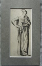 Gravure ancienne femme romaine