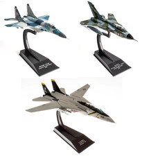 Lot de 3 Avions de chasse F-14A + MIG-29 + Tornado 1/100 Militaire Jet aircraft