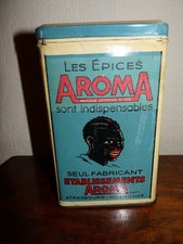 Alsace Superbe très rare ancienne boîte en tôle épices aroma Lithographiée