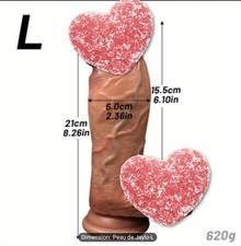 Gros Gode Réaliste L Ventouse Silicone Anal Vaginal Butt Dilatateur Sextoy Sexe