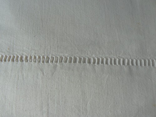 Ancien drap jour - jour, blanc