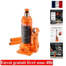 Cric Hydraulique 4 T - Léger & Compact, Idéal pour Garage et Véhicules Agricoles
