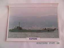 CARTE FICHE NAVIRES DE GUERRE RAPIERE 1988 CHALAND DE DEBARQUEMENT