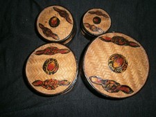 lot de 4 boites en OSIER gigogne