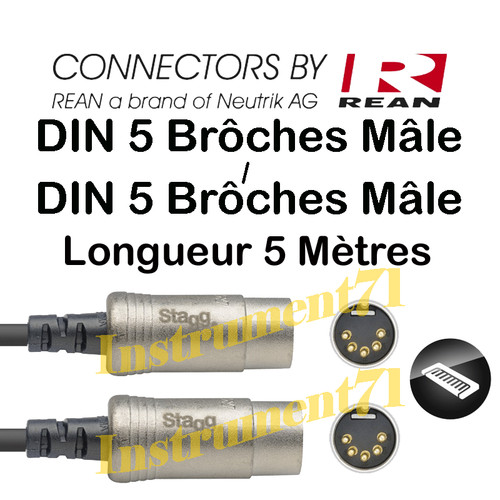 Câble midi din broches - din,