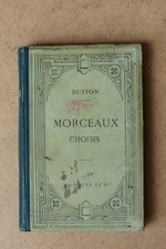 BUFFON - Morceaux choisis - Collection Classiques Hachette - 1917