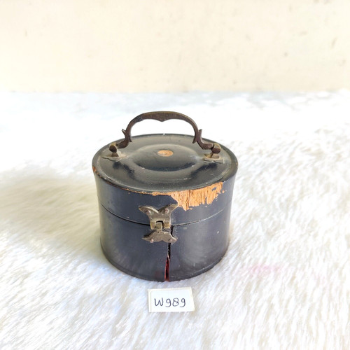 Boîte ronde ancienne bois - boîte,