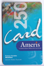 DOM-TOM  TELECARTE / PHONECARD  .. ILE GUADELOUPE 250U AMERIS FCM FT 03/02 +N°